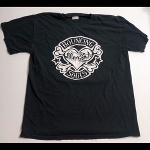 Bouncing Souls Heart Logo Mens Shirt Black M